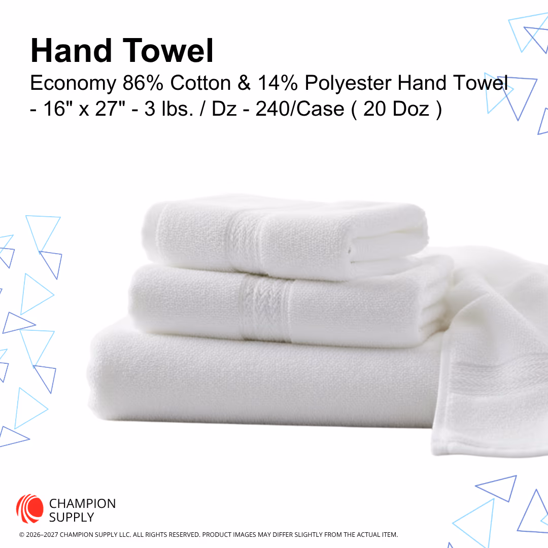 Economy 1627 Hand Towel, Case of 20